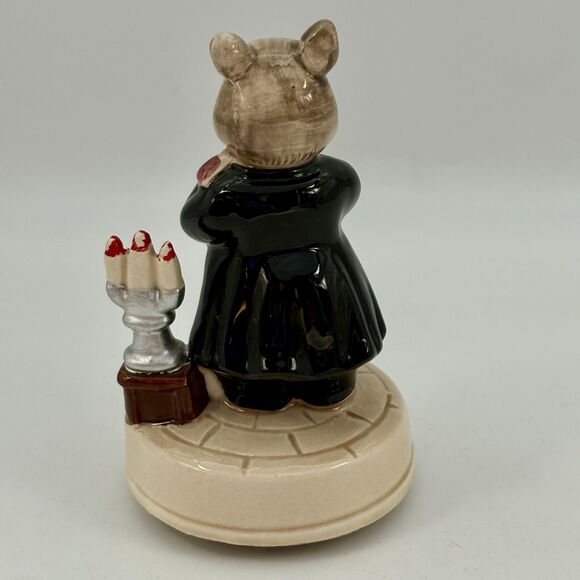 Schmid Vintage Praying Priest Mouse Musical Figurine “Over The Rainbow “ Japan - Picture 3 of 8